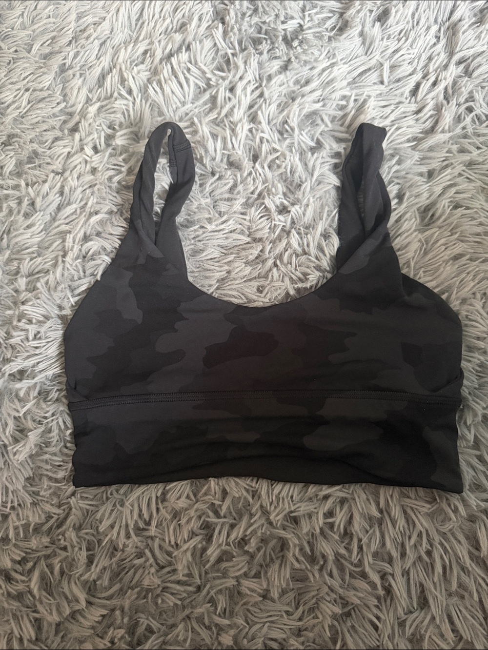 Lululemon Black camo Women's Seamless Crop Bralette